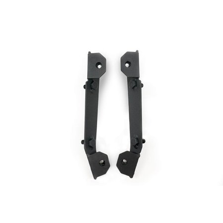 Dv8 Round Tube Side Steps Frame Mount With Front and Back Skid Plates Powder Coated Black Steel SRGL-04